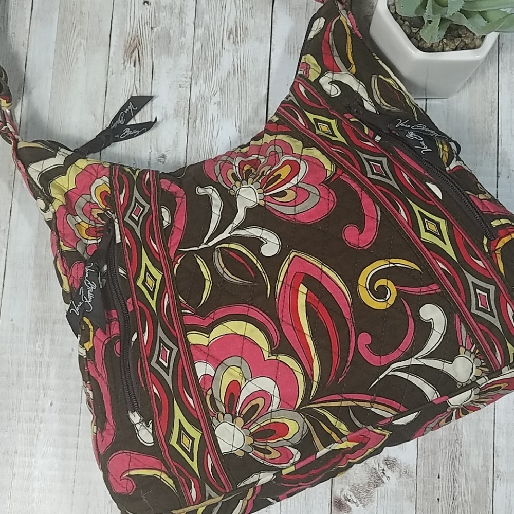 Vera Bradley, Coral Brown and white tote. - Picture 5 of 6